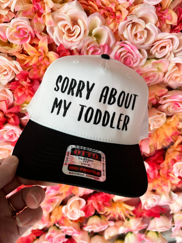 Sorry about my toddler embroidered hat