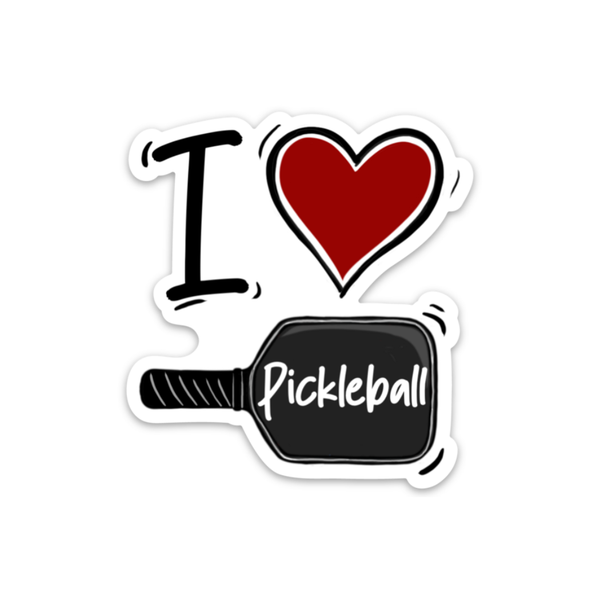 I love Pickleball - Sticker