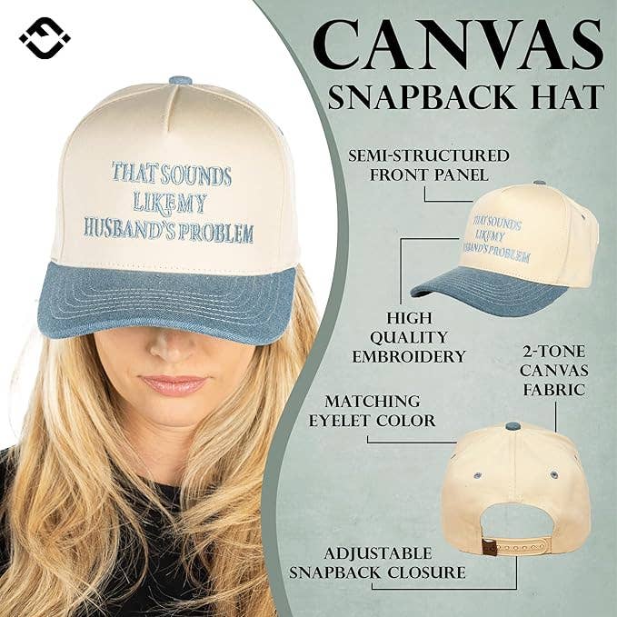 Sounds Like My Husband's Problem Denim/Beige