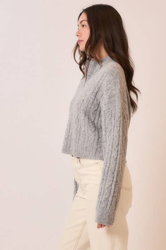 Brit Cable Knit 1/4 Zip Sweater