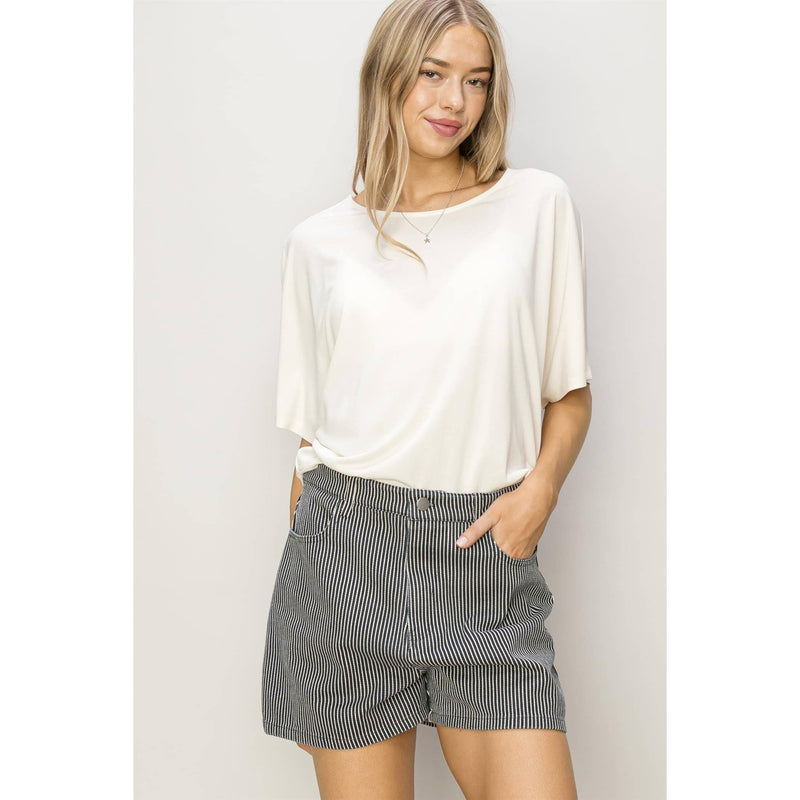 Elbow Length Dolman Sleeve Top