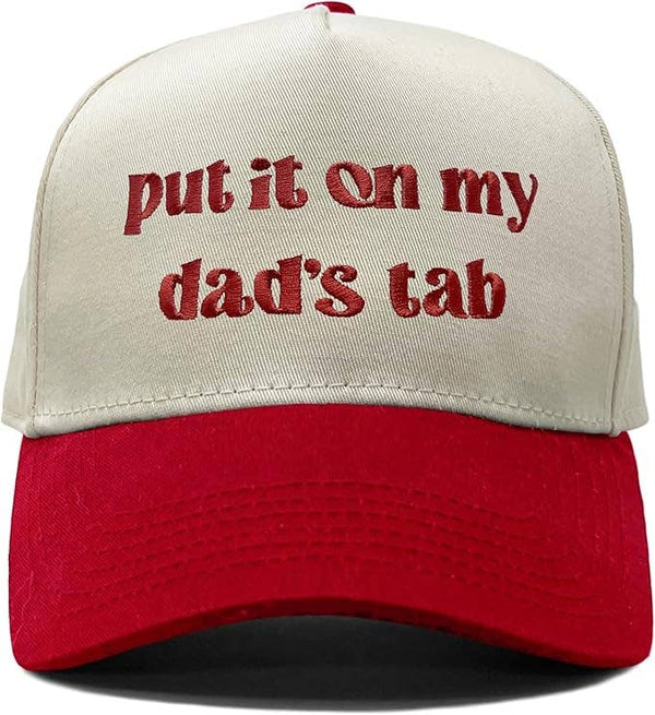 Put It On My Dad's Tab Hat - Red/Beige