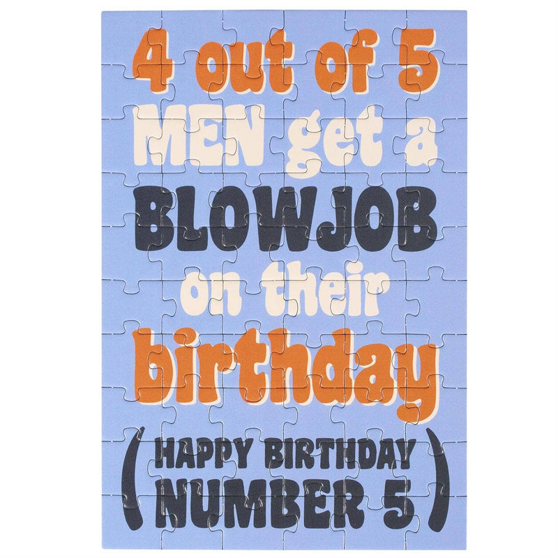 Number Five Puzzle Card