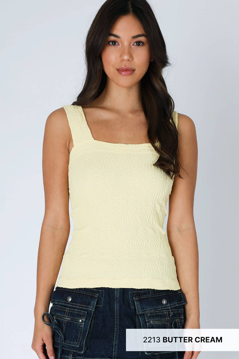 Lace Textured Square Top- Multiple
