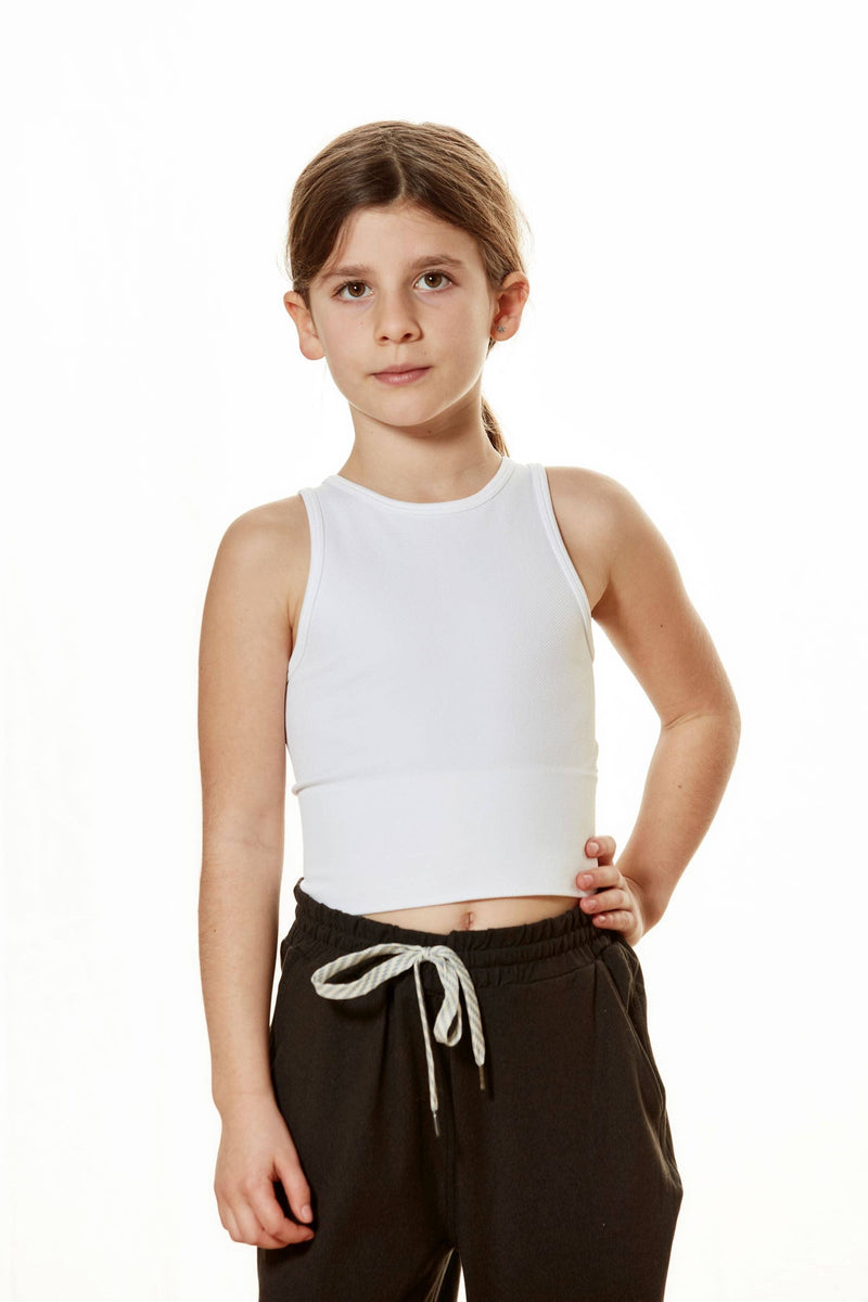 Girls Chevron Crop Top- Multiple Colors