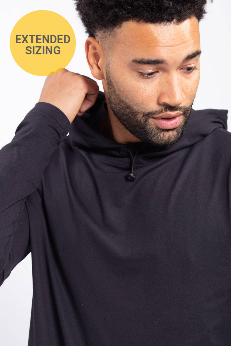 Men's Toggle Hoodie Pullover-Black