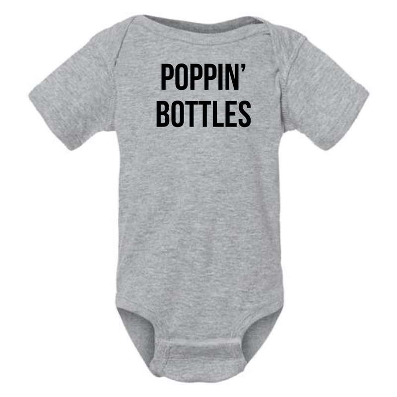 Poppin' Bottles Onesie- Black
