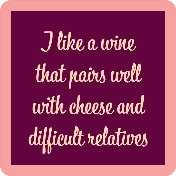 COASTER Wine Pairing | Funny Party Gift | Home Bar Decor