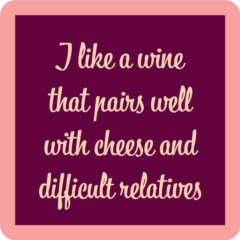 COASTER Wine Pairing | Funny Party Gift | Home Bar Decor