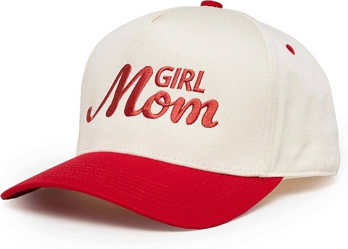 Girl Mom Trucker- Red/Beige