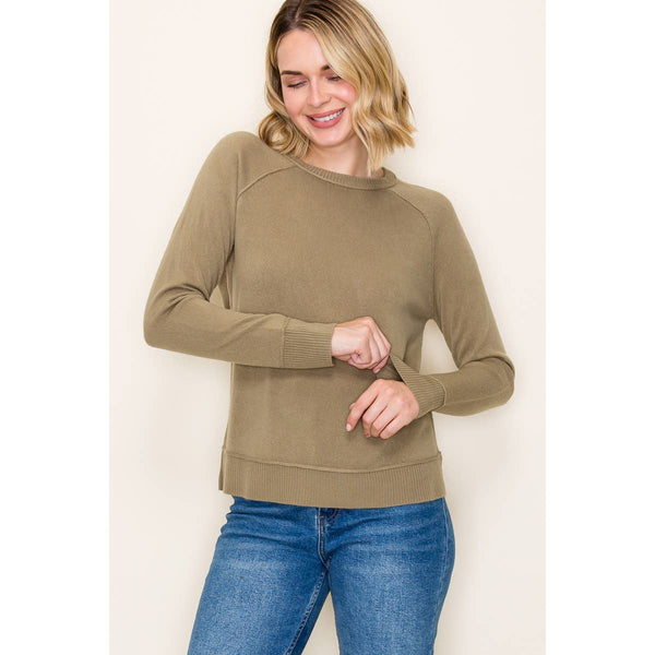 Slit Pullover Sweater
