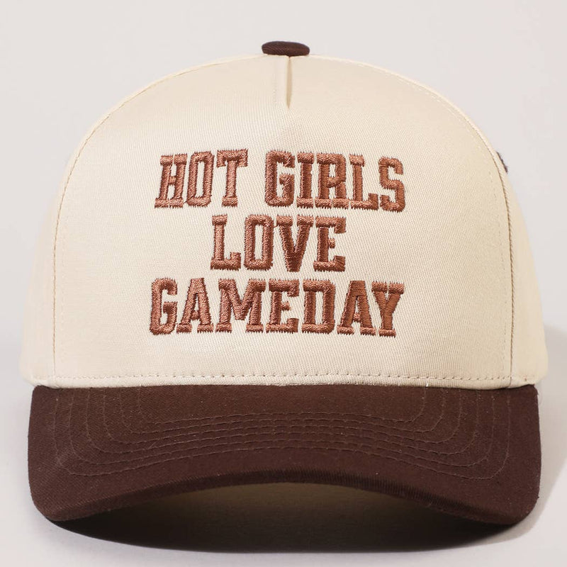 HOT GIRLS LOVE GAMEDAY Embroidery Trucker Hat