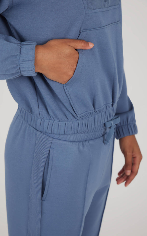 Girls 1/2 Zip Sweatshirt and Jogger Set