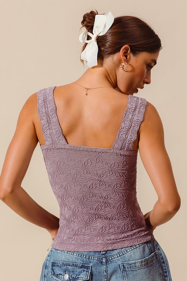 Floral Jacquard Tank Top