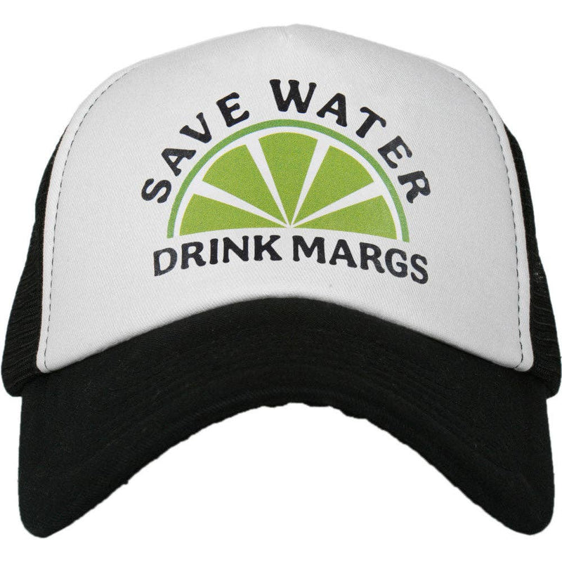 Save Water Drink Margs Snapback Foam Trucker Hat: Light Gray