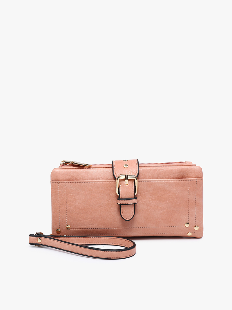 WL2230 Cadence Buckle Wallet/Clutch w/ Zip Top