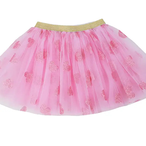 Pink Heart Glitter Tutu