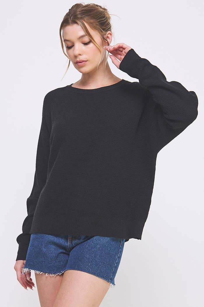 Soft Mini Waffle Texture Dolman