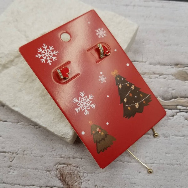 Delivering Gifts Santa Claus Earrings