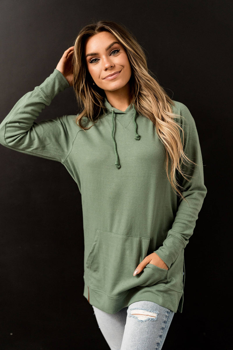 SideSlit Hoodie- Chive