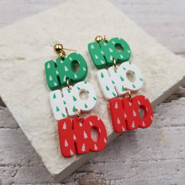 HOHOHO Christmas Earrings