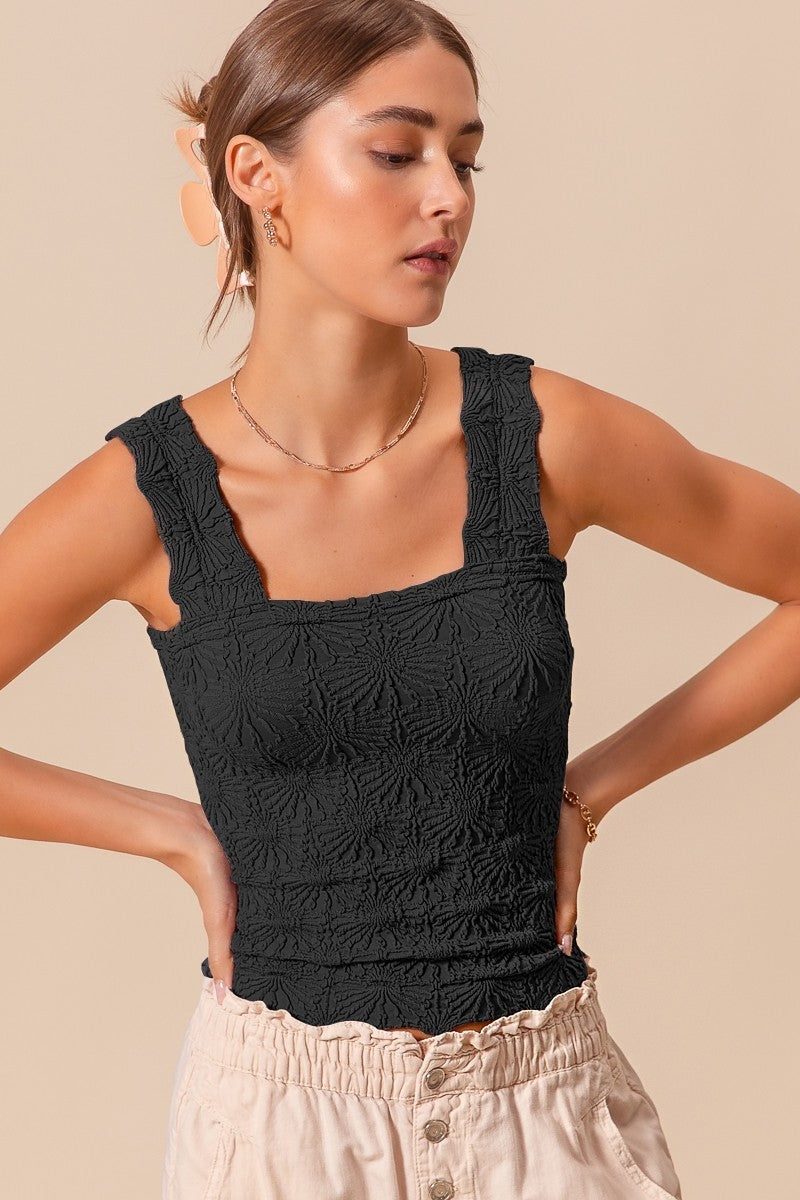 Floral Jacquard Tank Top
