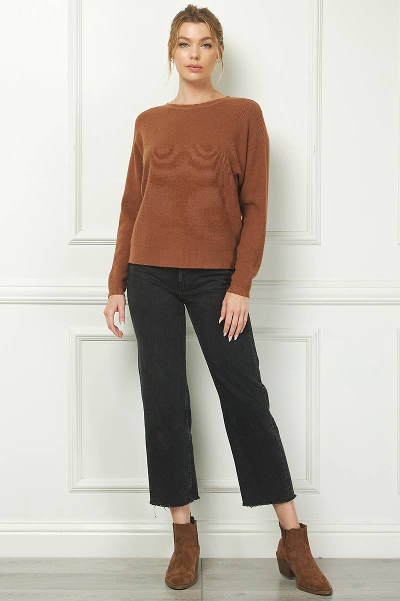Soft Mini Waffle Texture Dolman