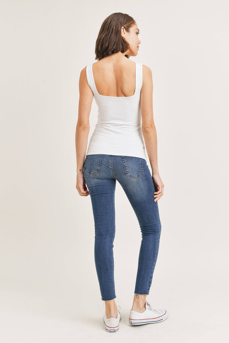 Dina Double Layered Tank- White