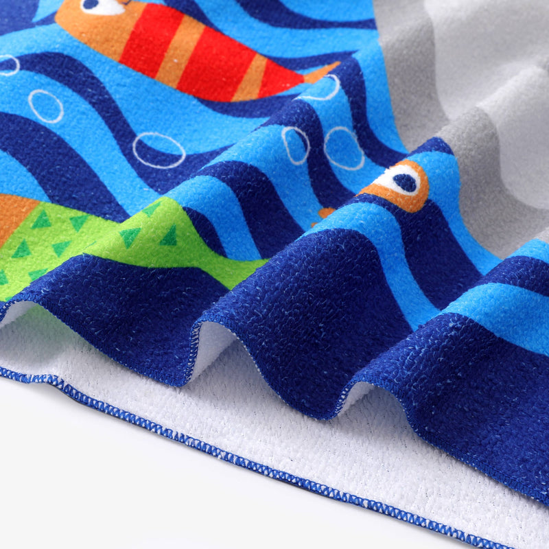 Shark Pattern Hooded Oversized Towel for Toddler Swimwear