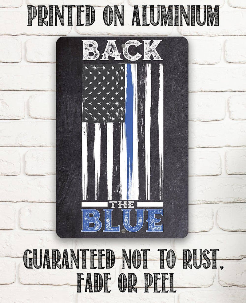 Back The Blue - Metal Sign: 8 x 12