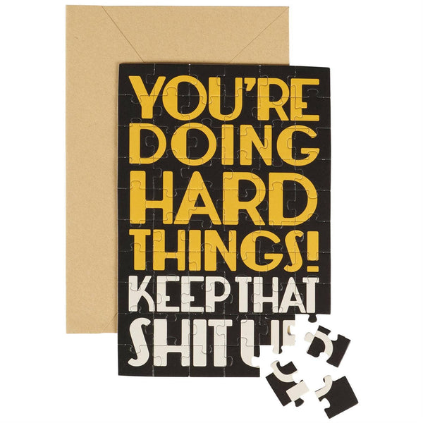 You're Doing Hard Things Puzzle Card