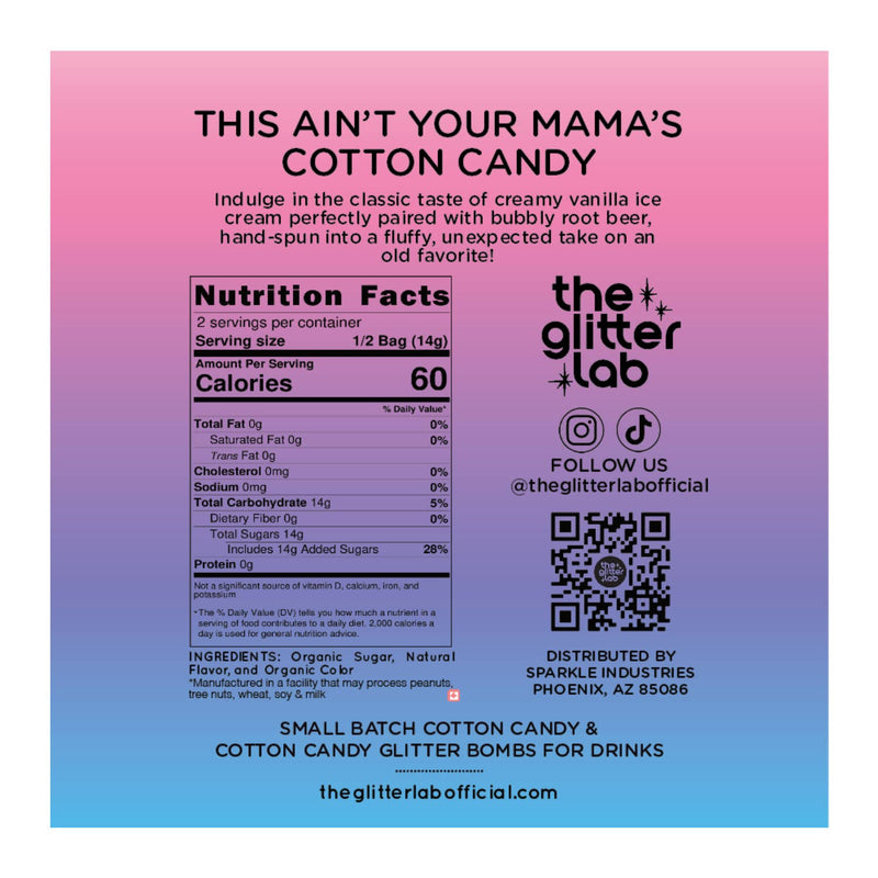 Root Beer Float Gourmet Cotton Candy - Small Batch Treats