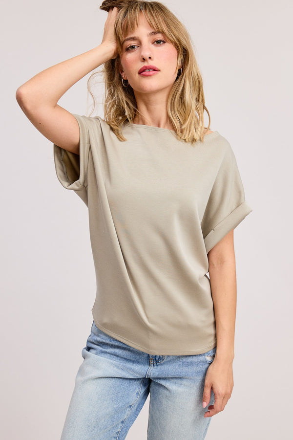 Cuff Sleeve Scuba Tee