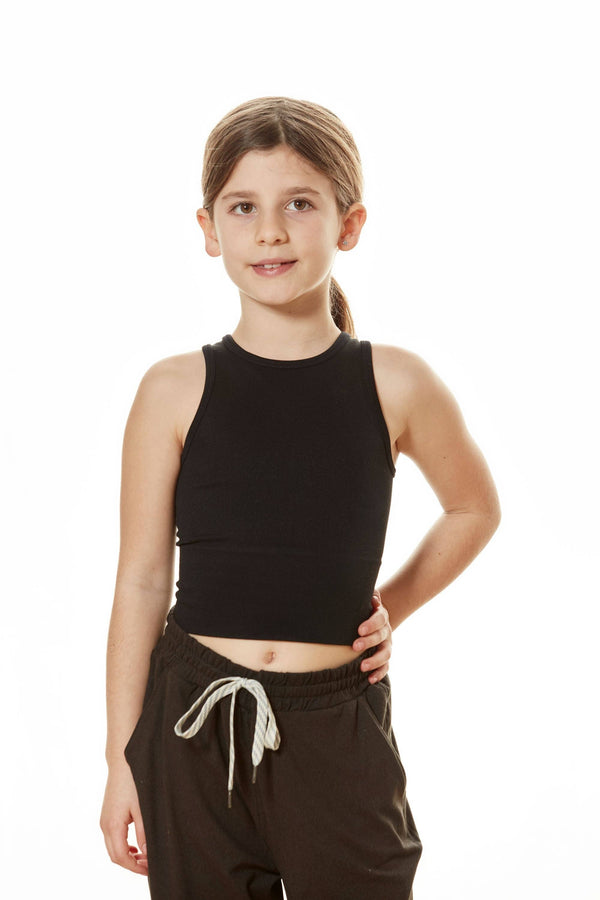 Girls Chevron Crop Top- Multiple Colors