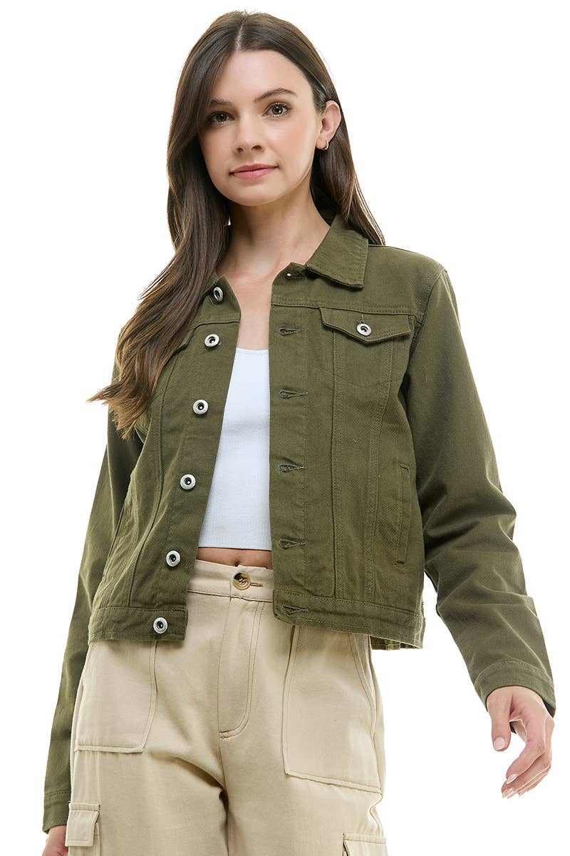 SHORT COTTON DENIM JACKET