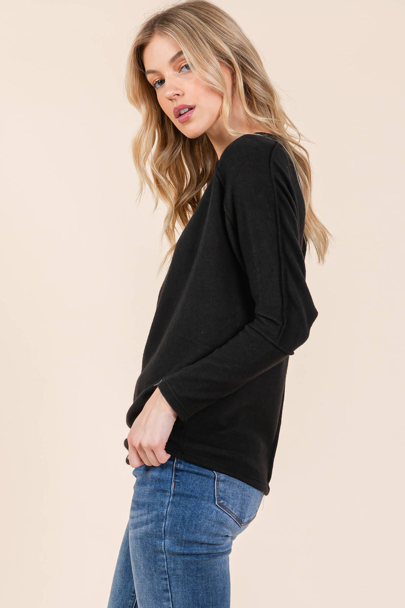 WOMEN'S ELEGANT COZY DOLMAN SWEATER