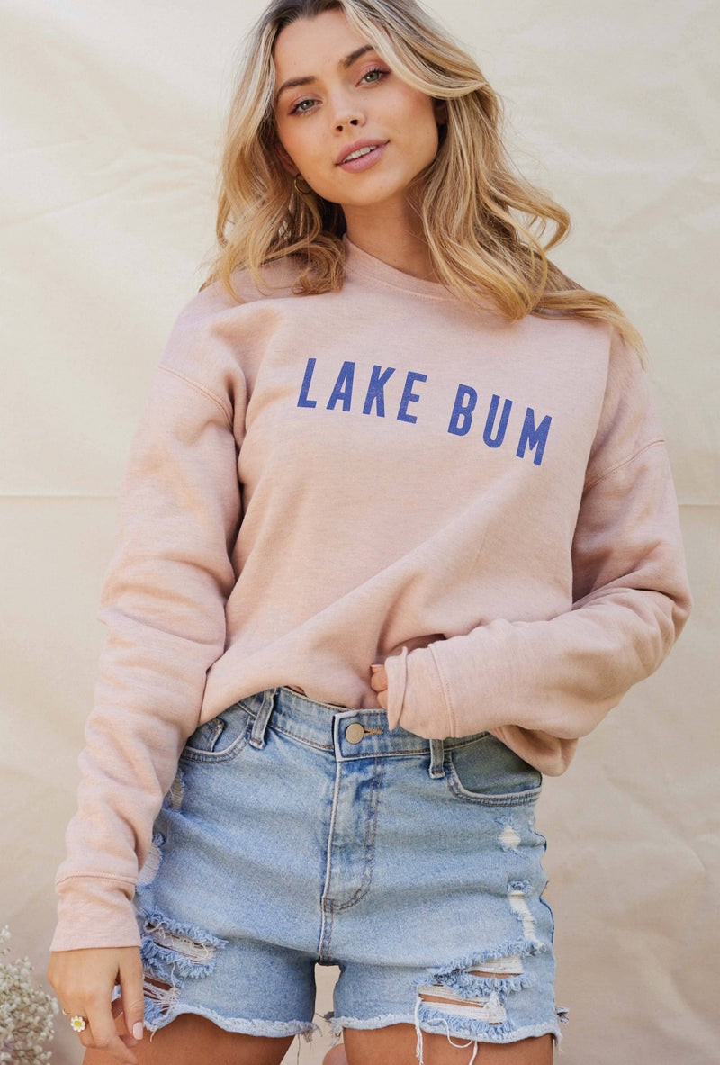 LAKE BUM Graphic Sweatshirt-Dusty Sage