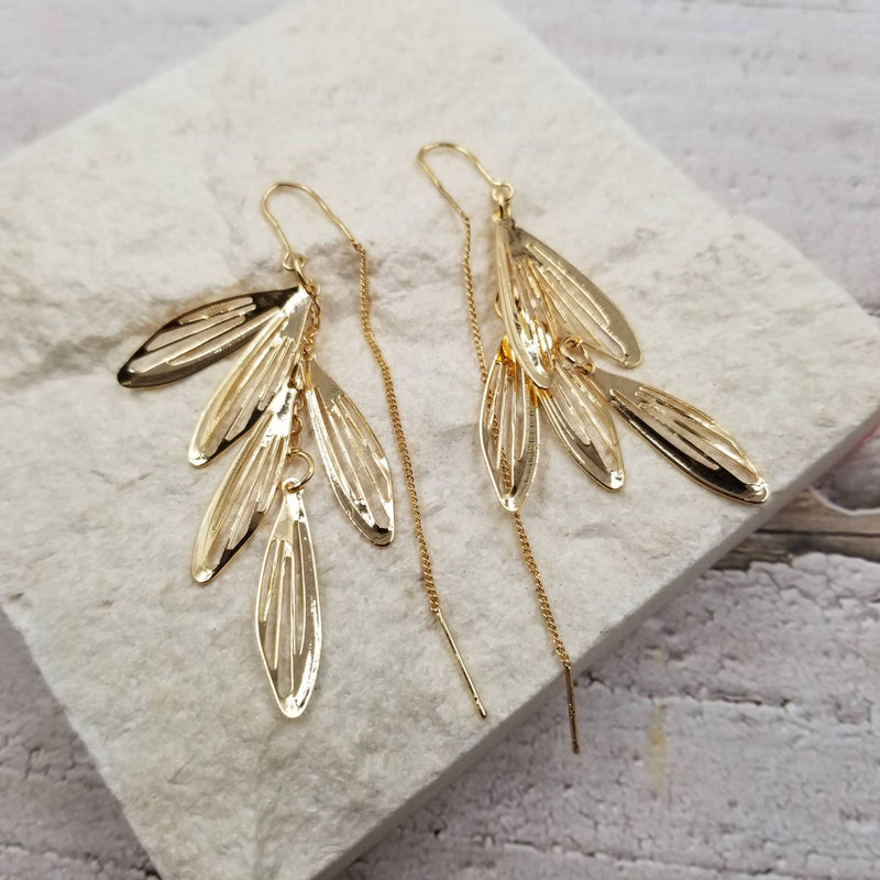 Falling Leaves Tassel Earrings