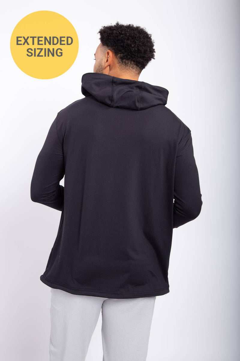 Men's Toggle Hoodie Pullover-Black