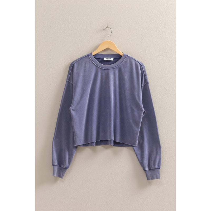 Nita Cropped Sweatshirt With Raw Hem