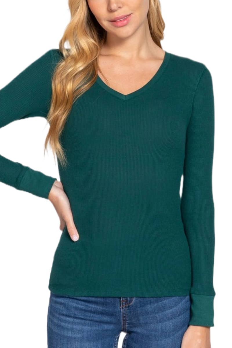 Laura Long Sleeve V-Neck Thermal