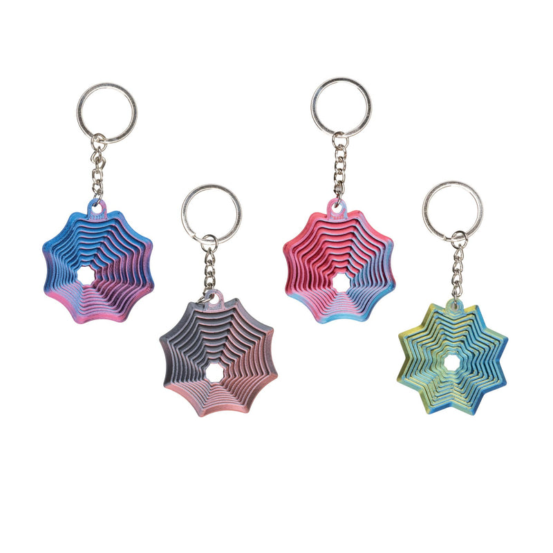 3D Spider Web Keychain
