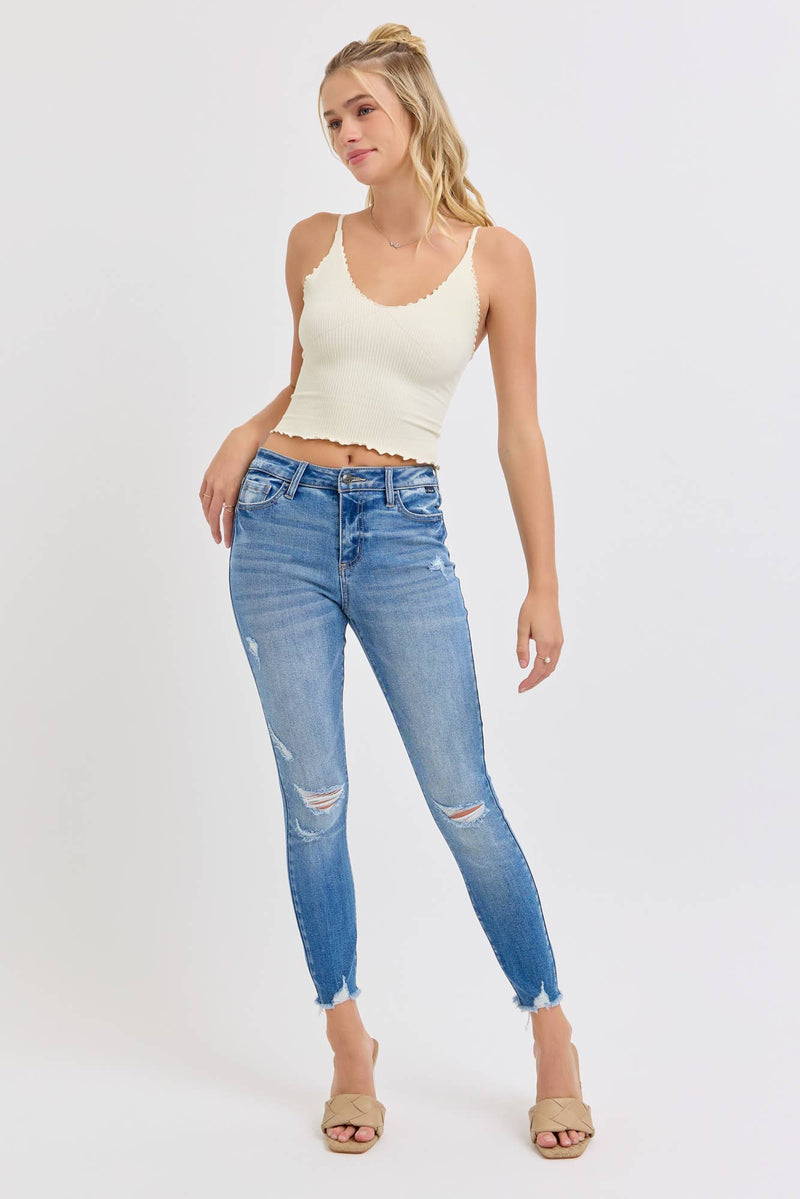 Mid Rise Crop Skinny