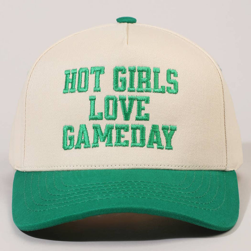 HOT GIRLS LOVE GAMEDAY Embroidery Trucker Hat