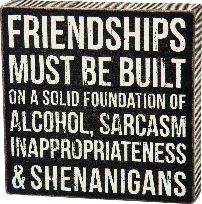 Friendships Box Sign
