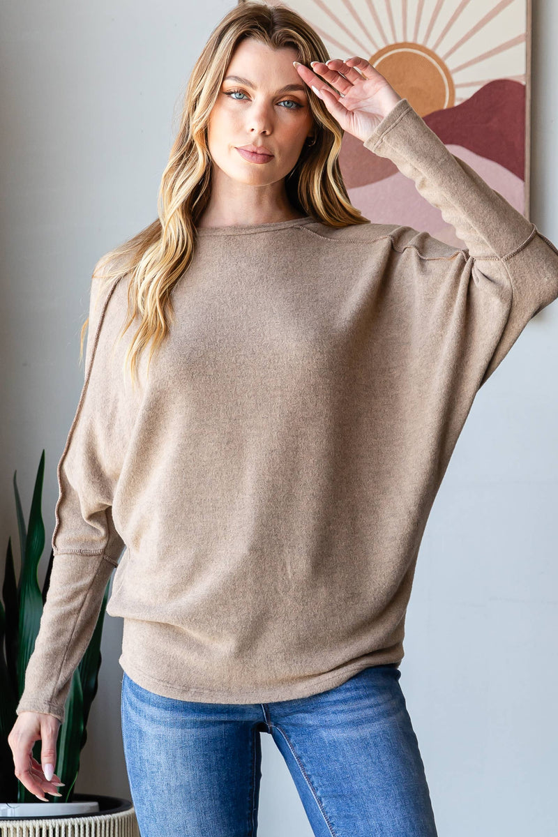 WOMEN'S ELEGANT COZY DOLMAN SWEATER