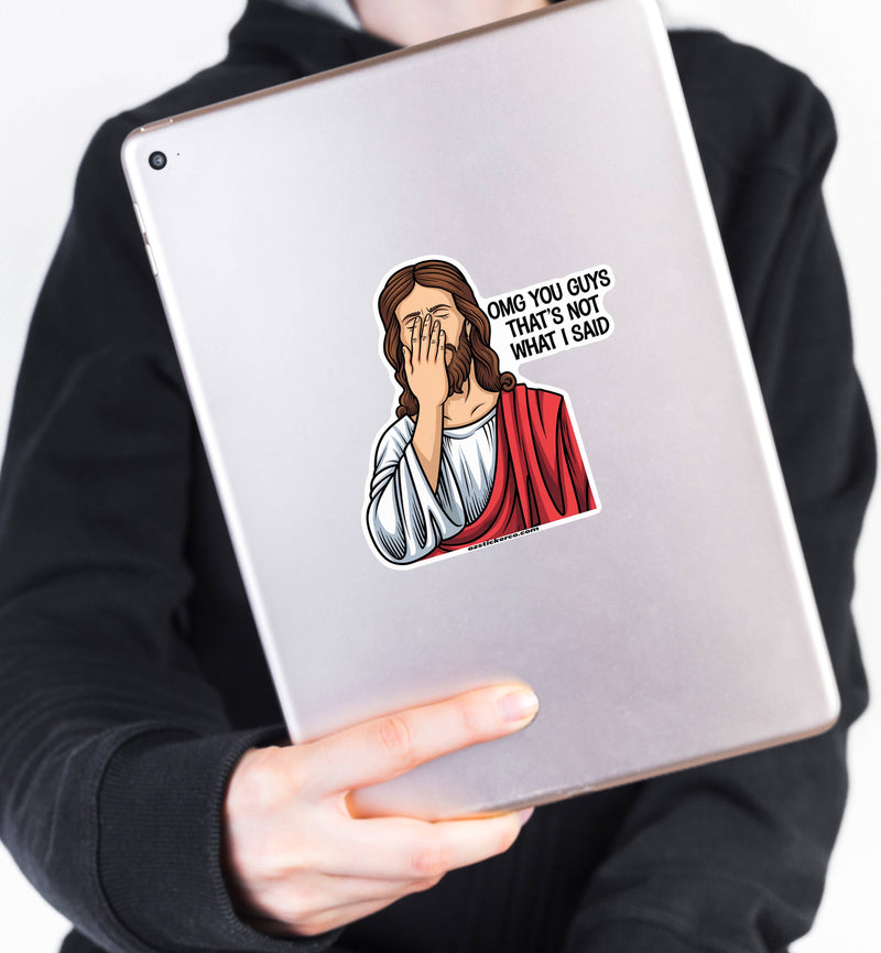 Facepalm Jesus Funny Sticker