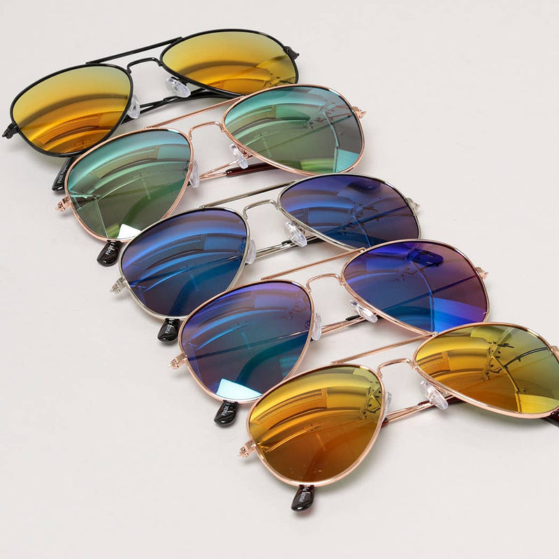 Kid's Tinted Aviator Sunglasses-Various Colors