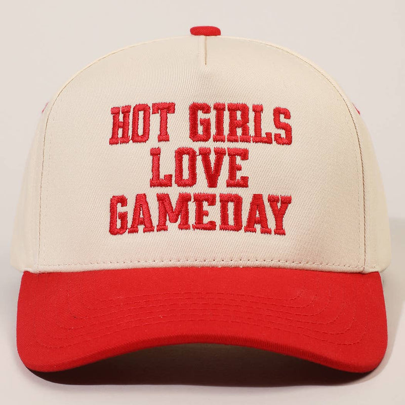 HOT GIRLS LOVE GAMEDAY Embroidery Trucker Hat