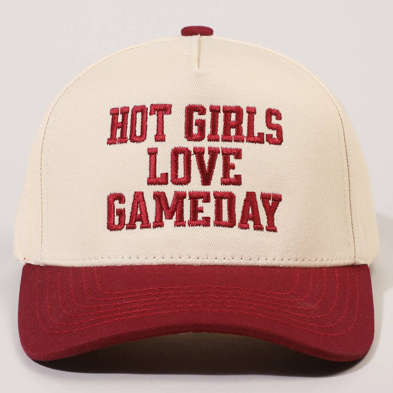 HOT GIRLS LOVE GAMEDAY Embroidery Trucker Hat